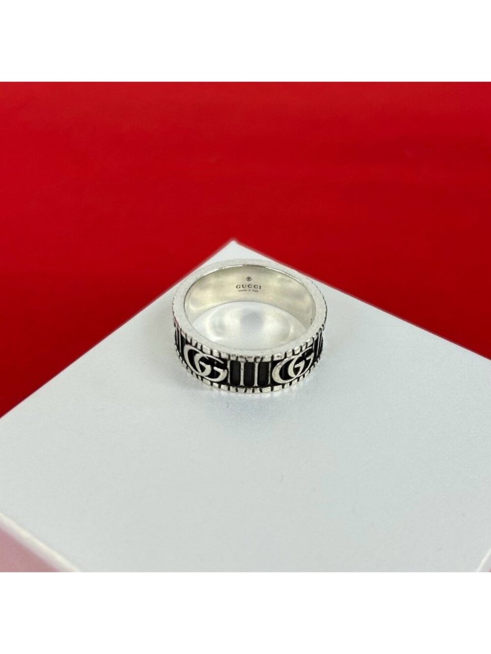 Gucci Double Ring 925 Sterling Silver Accessory